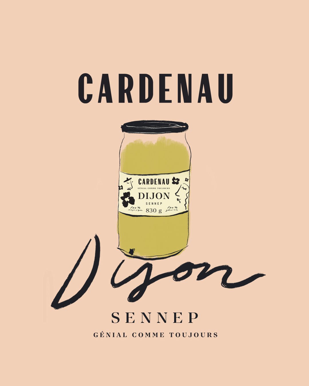 CARDENAU - 830 g. CARDENAU Dijon Sennep - Sennep