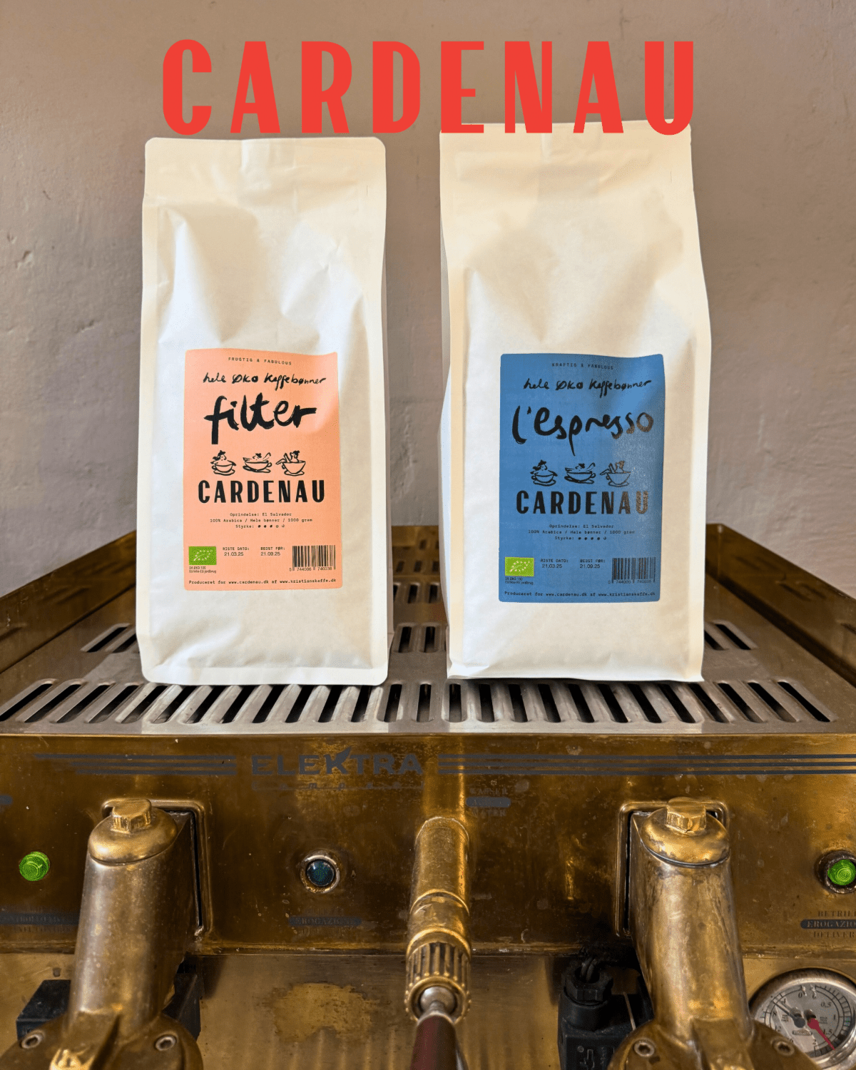 CARDENAU - CARDENAU Økologisk Espresso - Hele Bønner, 1 kg - Kaffe