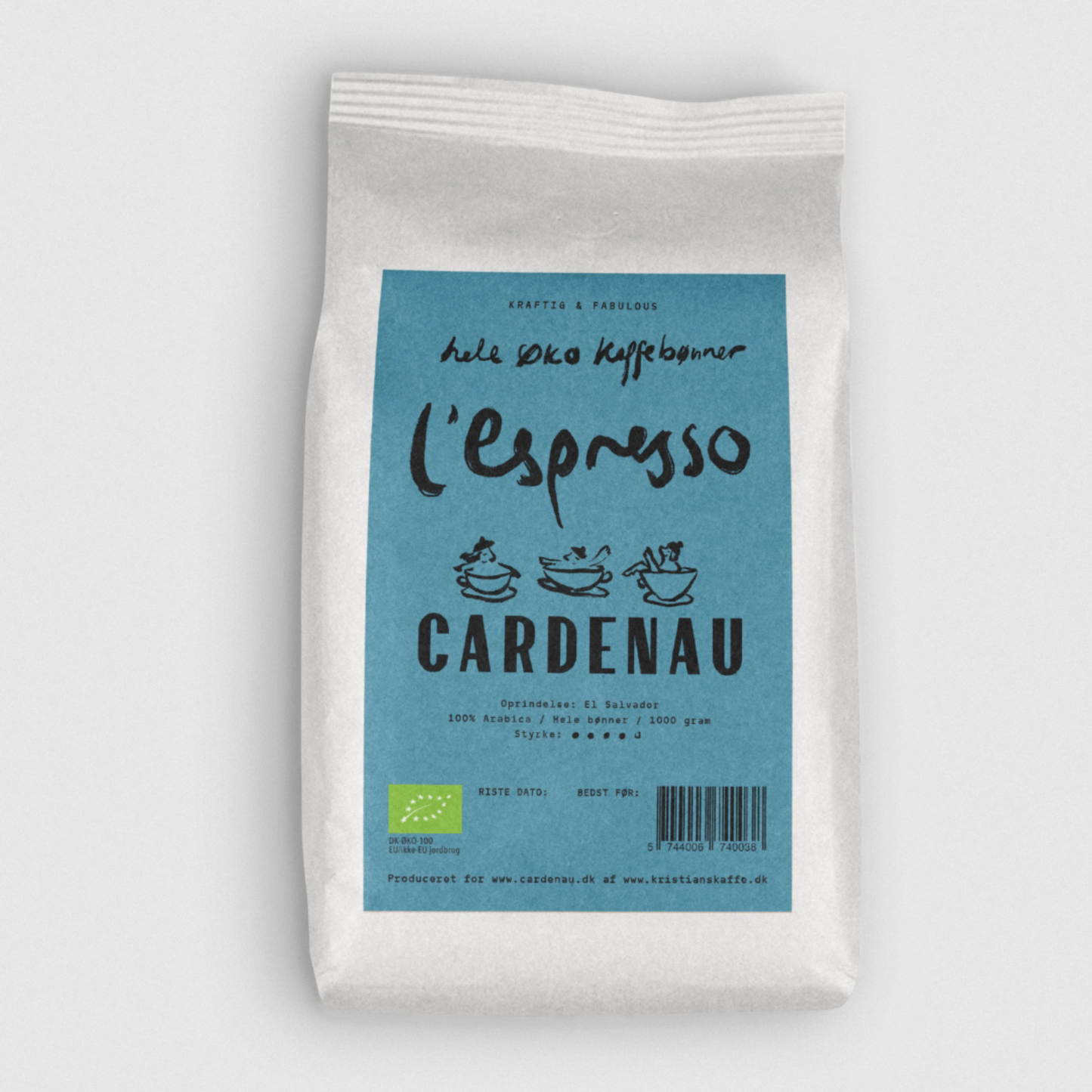 CARDENAU - Økologisk Espresso - Hele Bønner, 1 kg - Kaffe