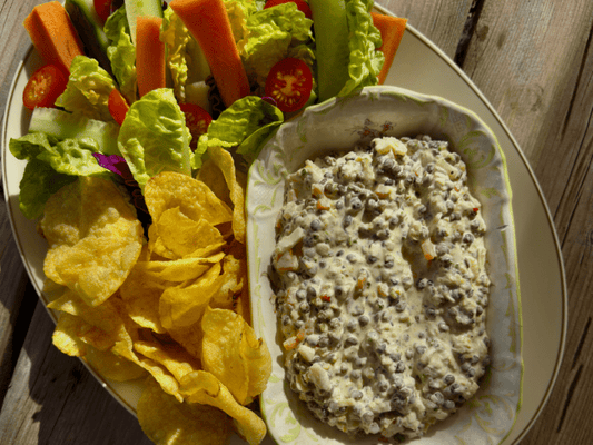 Linsedip med snackgrønt og chips - CARDENAU