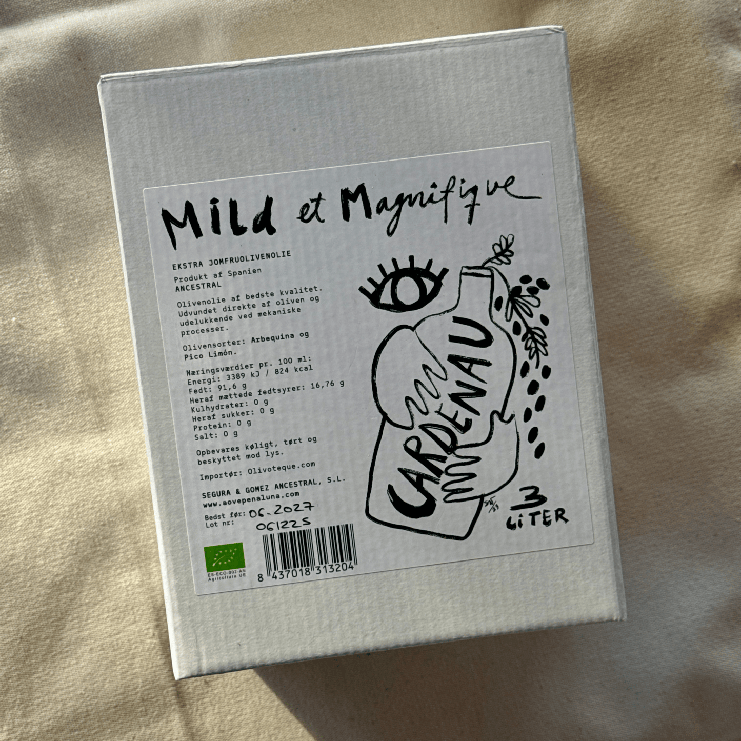 CARDENAU - 3L. Økologisk Ekstra Jomfruolivenolie "Ancestral" - Olivenolie