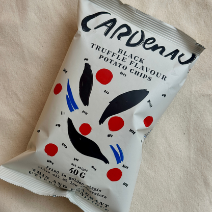 Kartoffelchips med smag af ægte Tuber Melanosporum