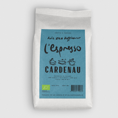CARDENAU - Økologisk Espresso - Hele Bønner, 1 kg - Kaffe