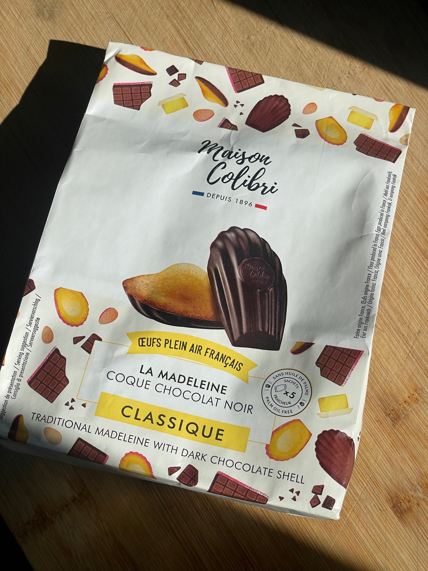 Franske Madeleines med mørk chokolade - 5 stk - CARDENAU